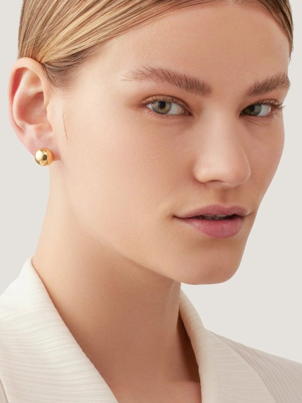 Jenny Bird High-Polished Gold Dome Stud Earrings